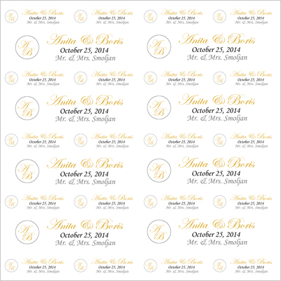 step and repeat design -wedding